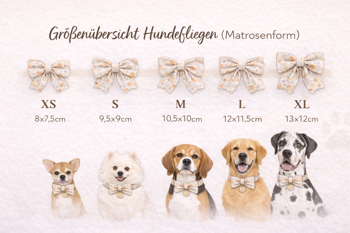Hund Fliege Matrosenfliege Halsband - Bunny