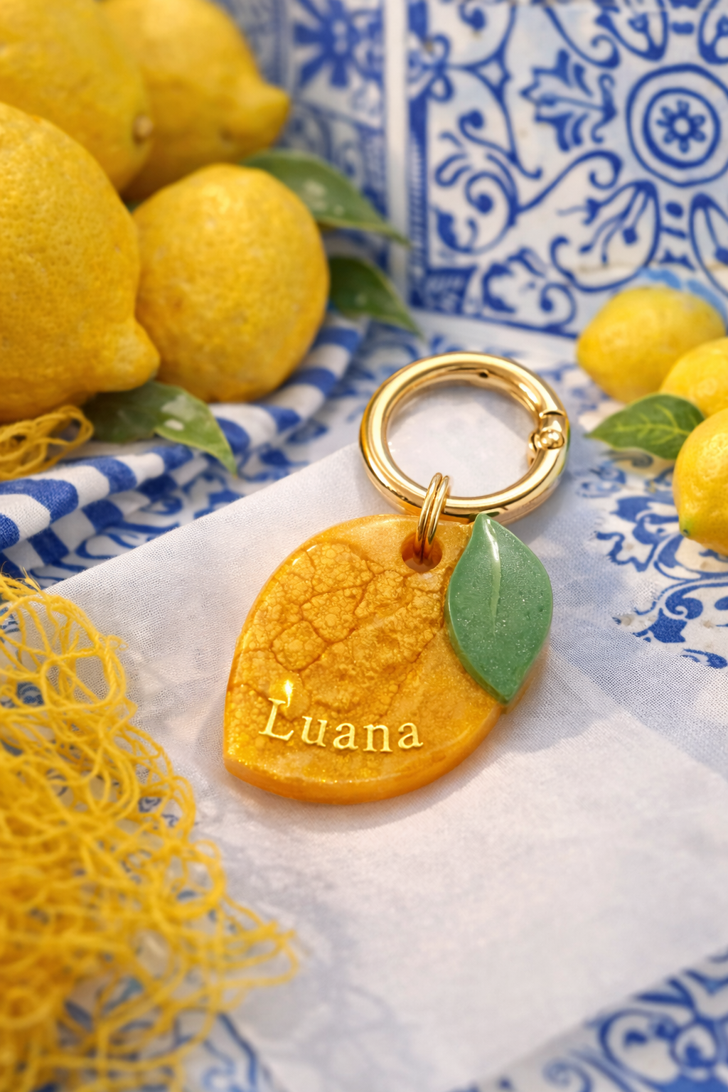 Dog Tag "Zitrone"- Freche Früchtchen Kollektion - Hundemarke Halsband Anhänger