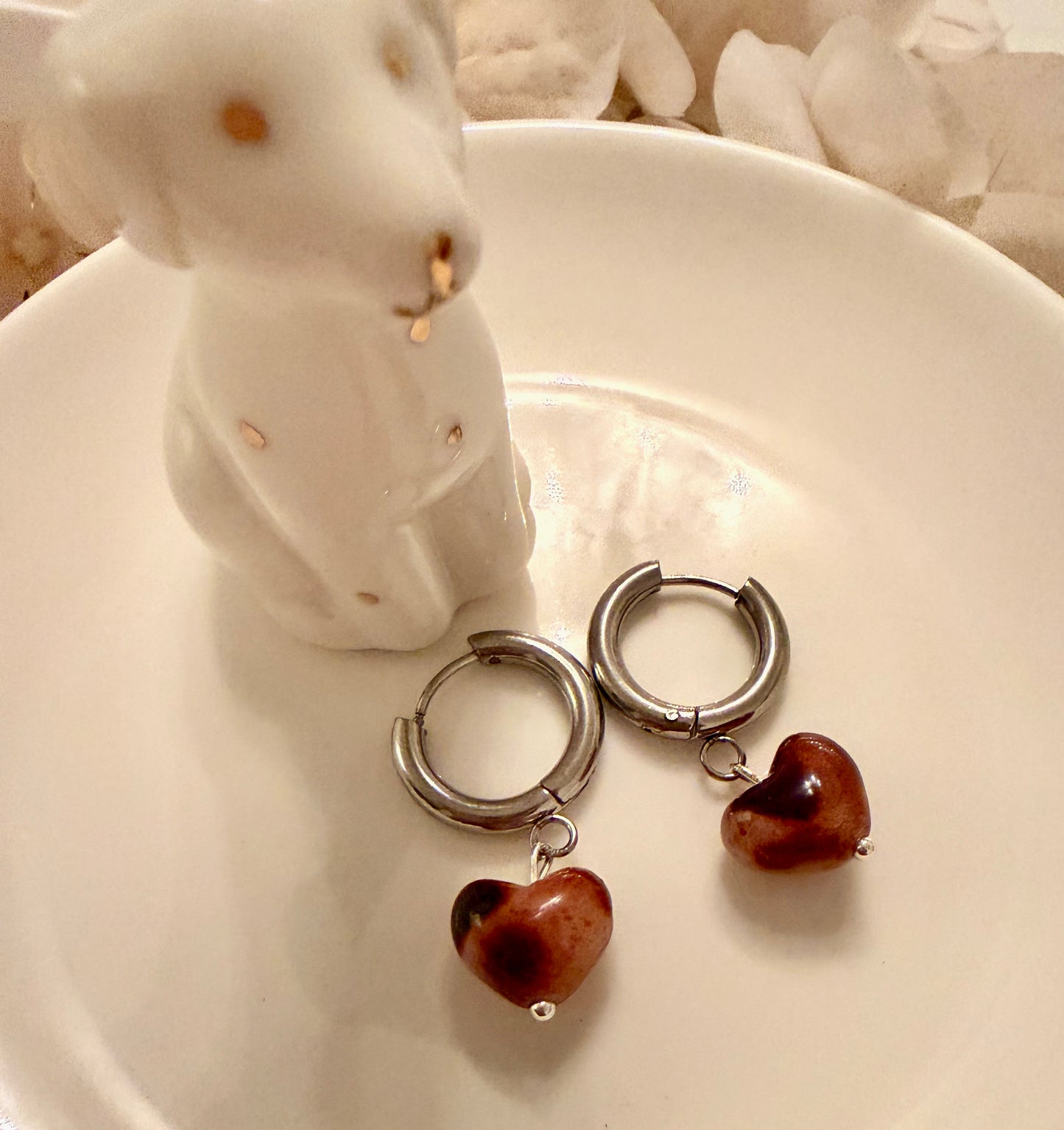 Ohrringe - Herz Leo Creole gold/ silber