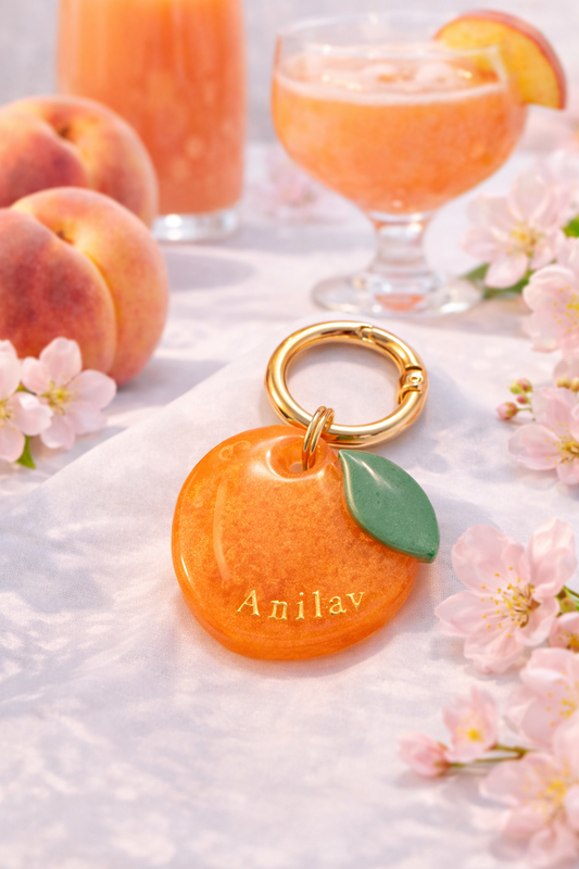 Dog Tag "Pfirsich"- Freche Früchtchen Kollektion - Hundemarke Halsband Anhänger
