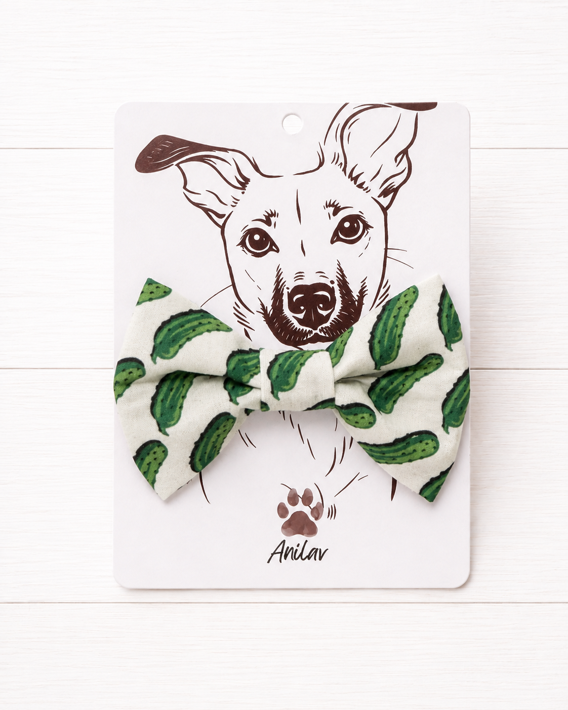 Hund Fliege Halsband - Gurke - saure Gurken