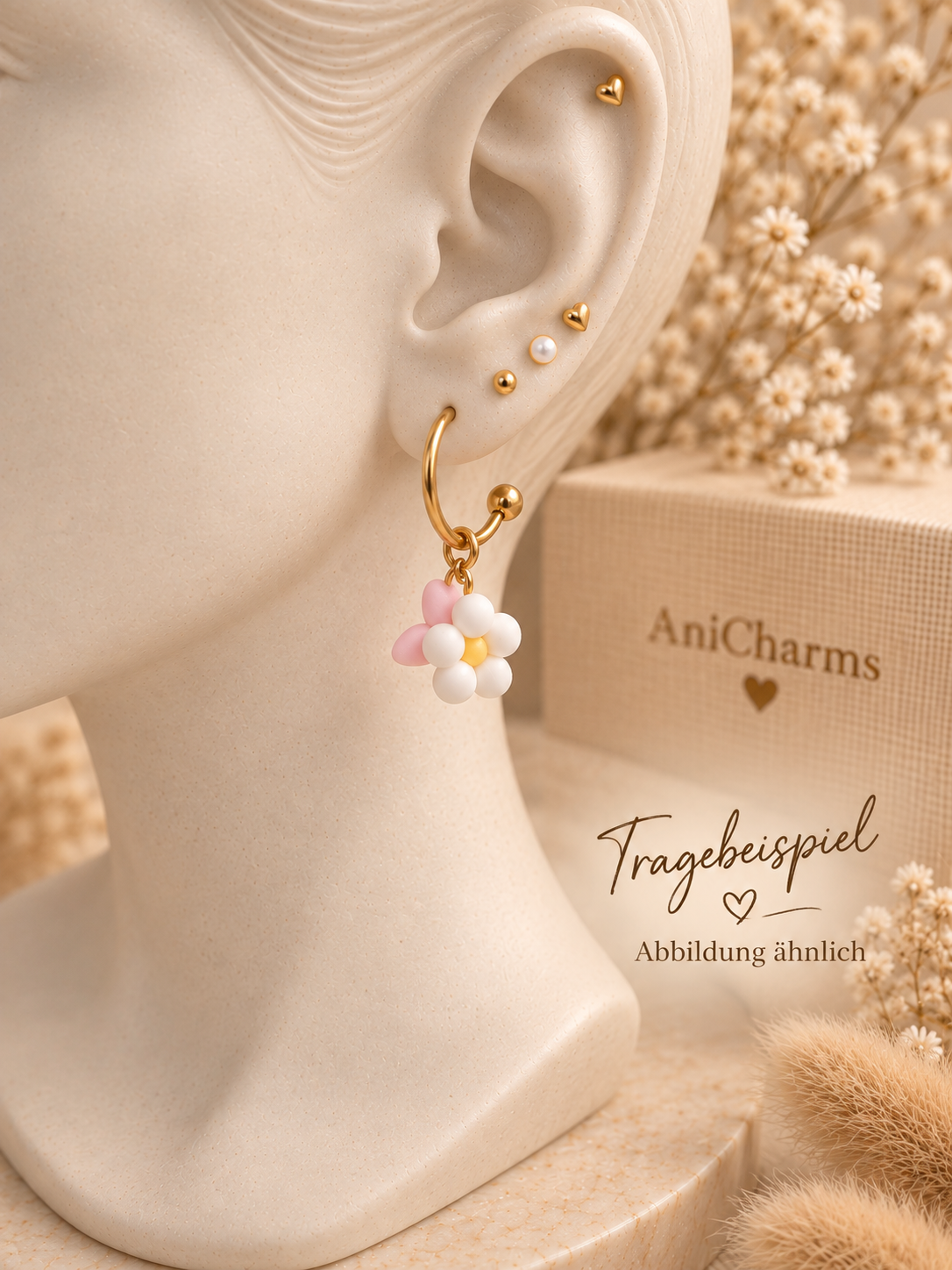 Charm-Träger - Creole - Edelstahl - gold