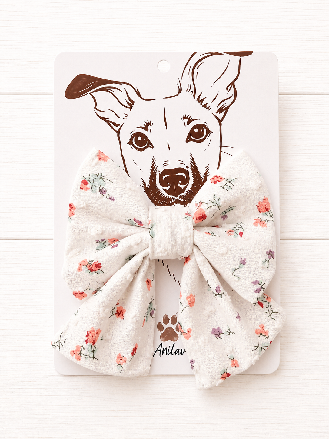 Hund Fliege Matrosenfliege Halsband - Rosen + Dots