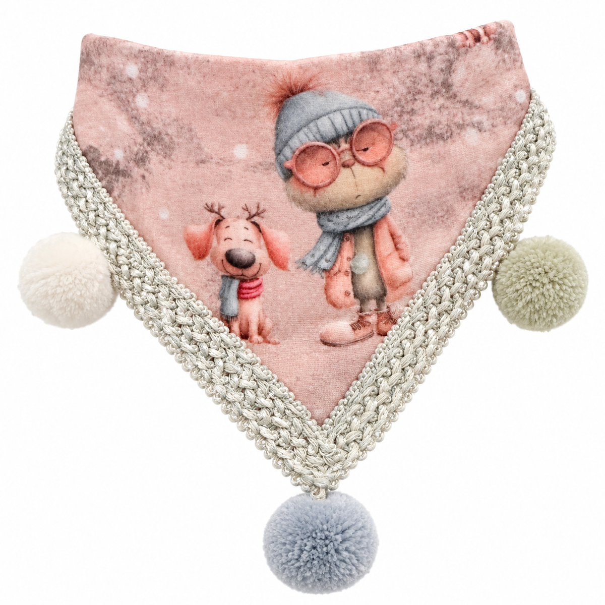 Scrunchie-Bandana - Wintermuffel - Musselin - Halstuch
