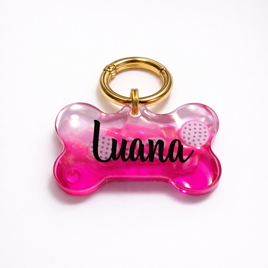 Dog Tag "Pink Drink" - Starpups Kollektion - Anhänger Hundemarke Halsband