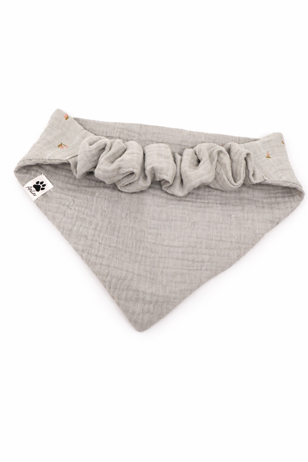 Scrunchie-Bandana - Kirschen + Mint - Musselin - Halstuch