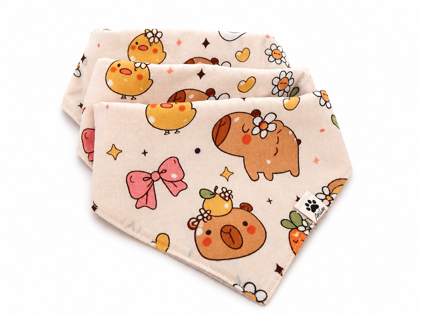 Scrunchie-Bandana - Capybara - Musselin - Halstuch