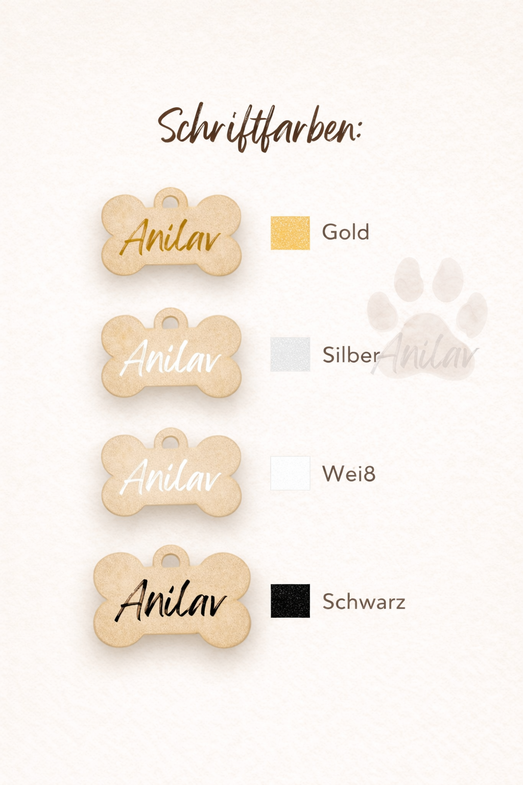Dog Tag "Leo Love" - Anhänger Hundemarke Halsband