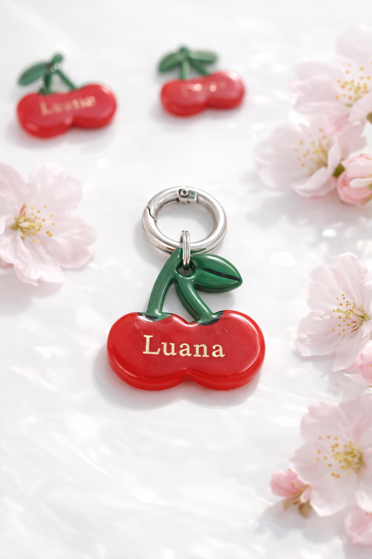 Dog Tag "Kirsche"- Freche Früchtchen Kollektion - Hundemarke Halsband Anhänger