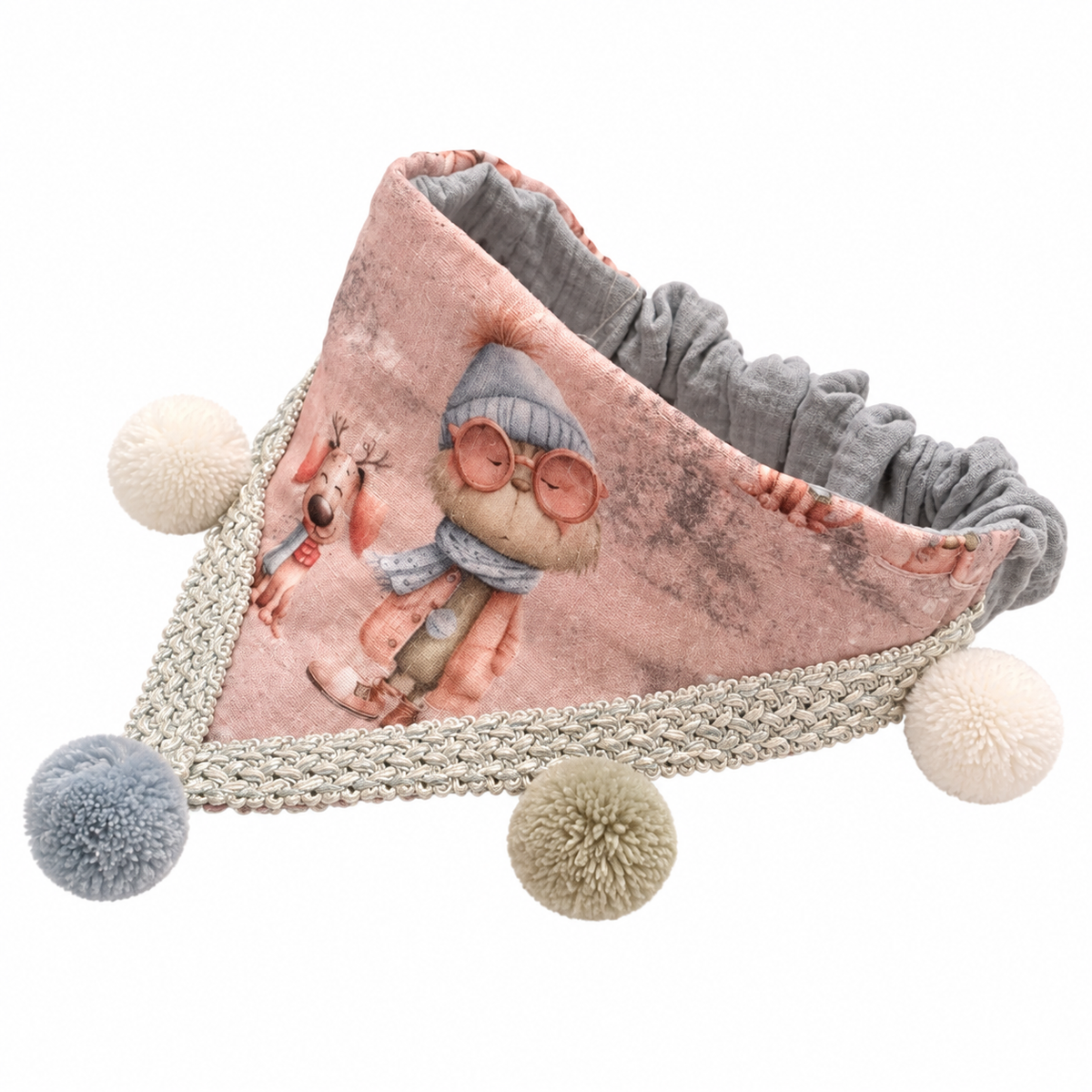 Scrunchie-Bandana - Wintermuffel - Musselin - Halstuch