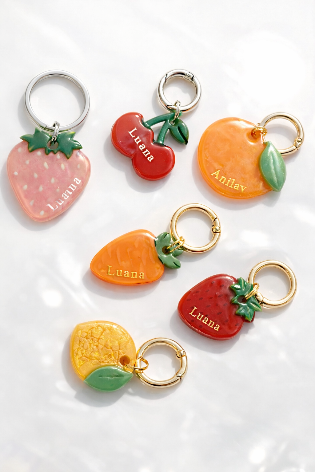 Dog Tag "Erdbeere"- Freche Früchtchen Kollektion - Hundemarke Halsband Anhänger