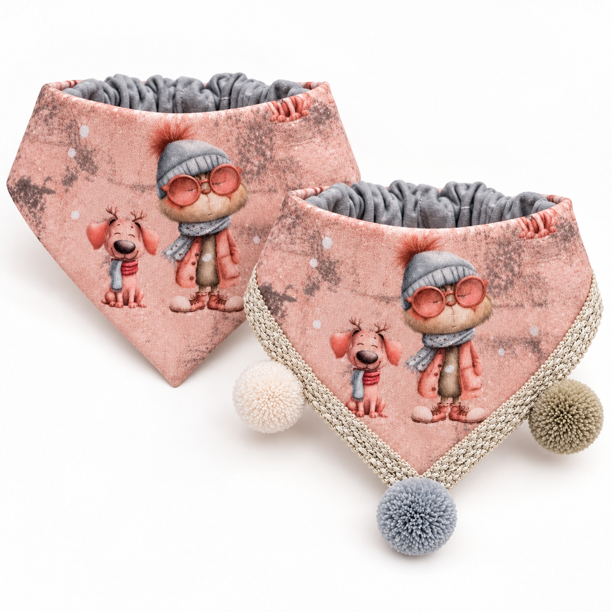 Scrunchie-Bandana - Wintermuffel - Musselin - Halstuch