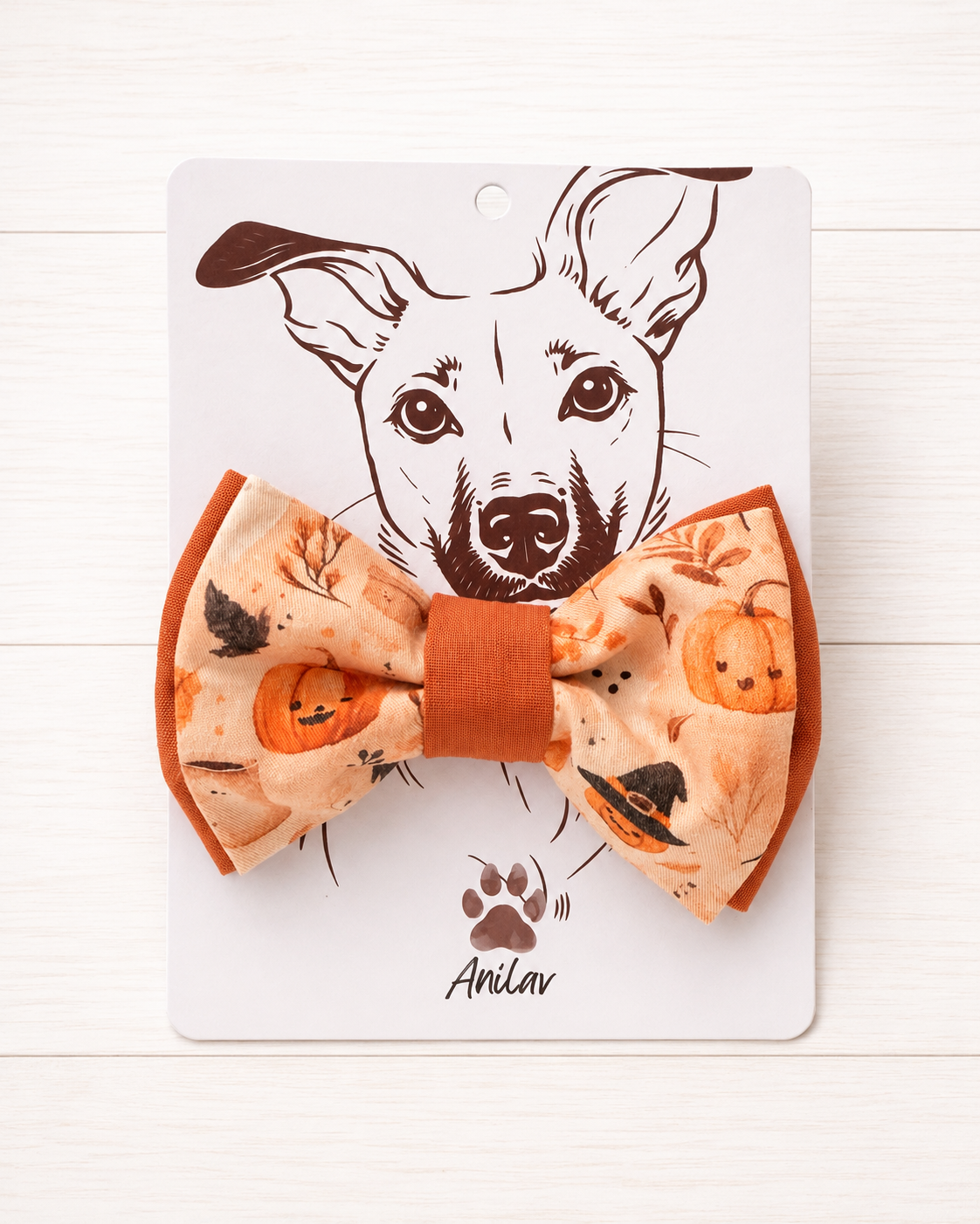 Hund Fliege Halsband - Pumpkin Spice - Herbst Halloween