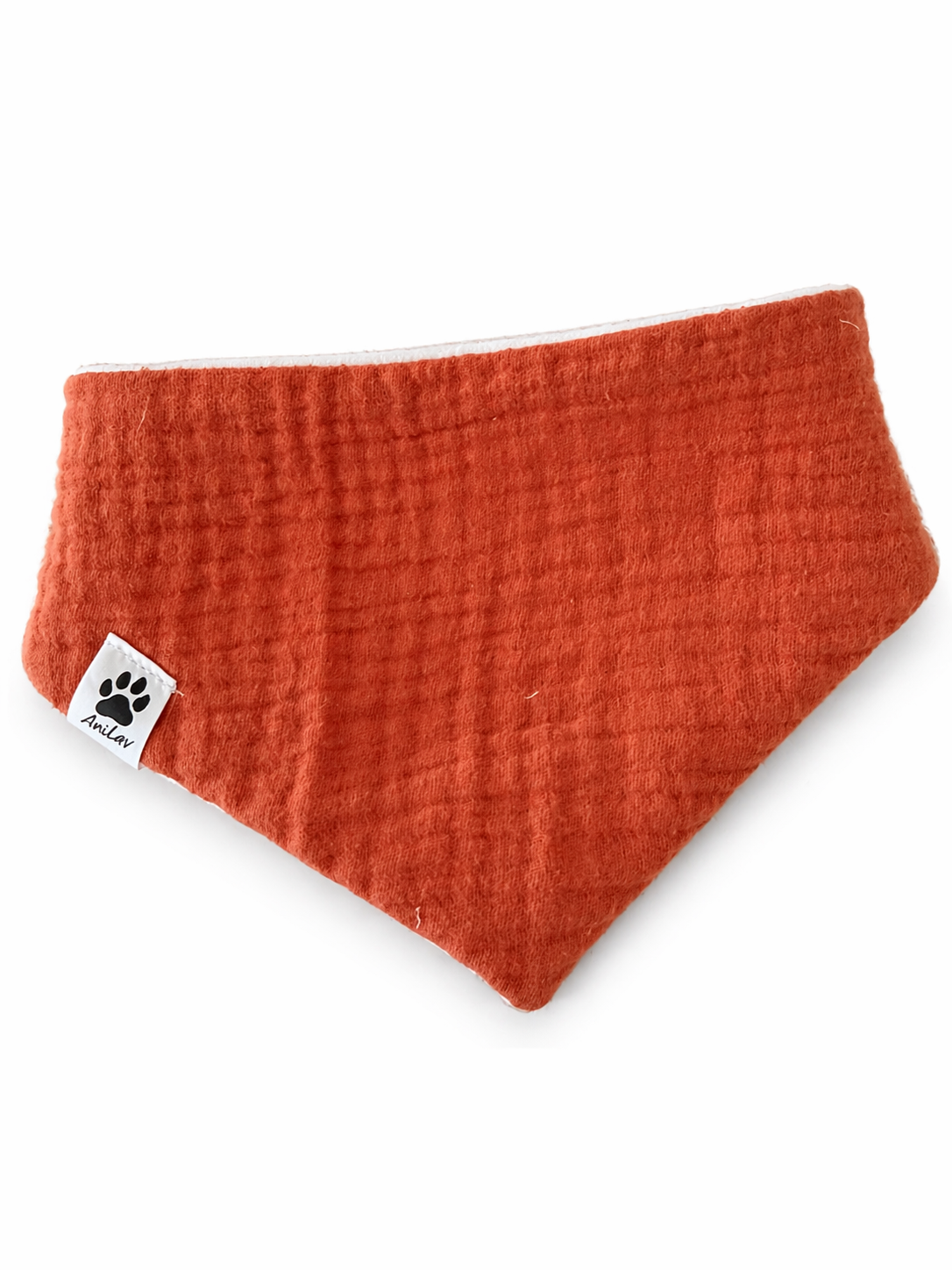 Scrunchie-Bandana - Hummel + Orange - Musselin - Halstuch