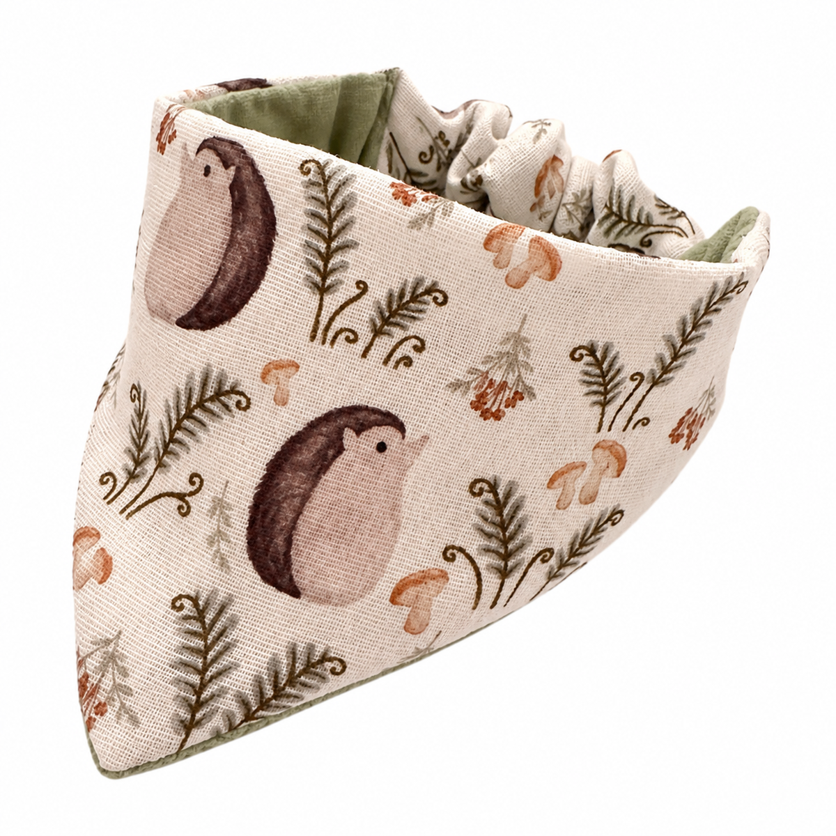 Scrunchie-Bandana - Igel Herbst - Musselin - Halstuch