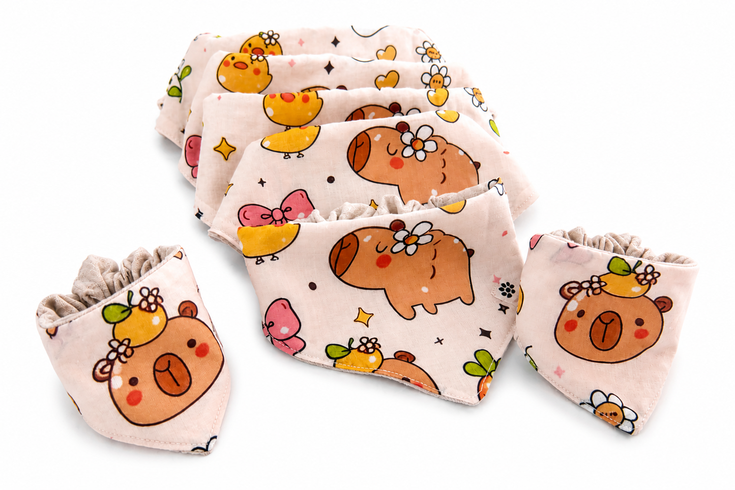 Scrunchie-Bandana - Capybara - Musselin - Halstuch