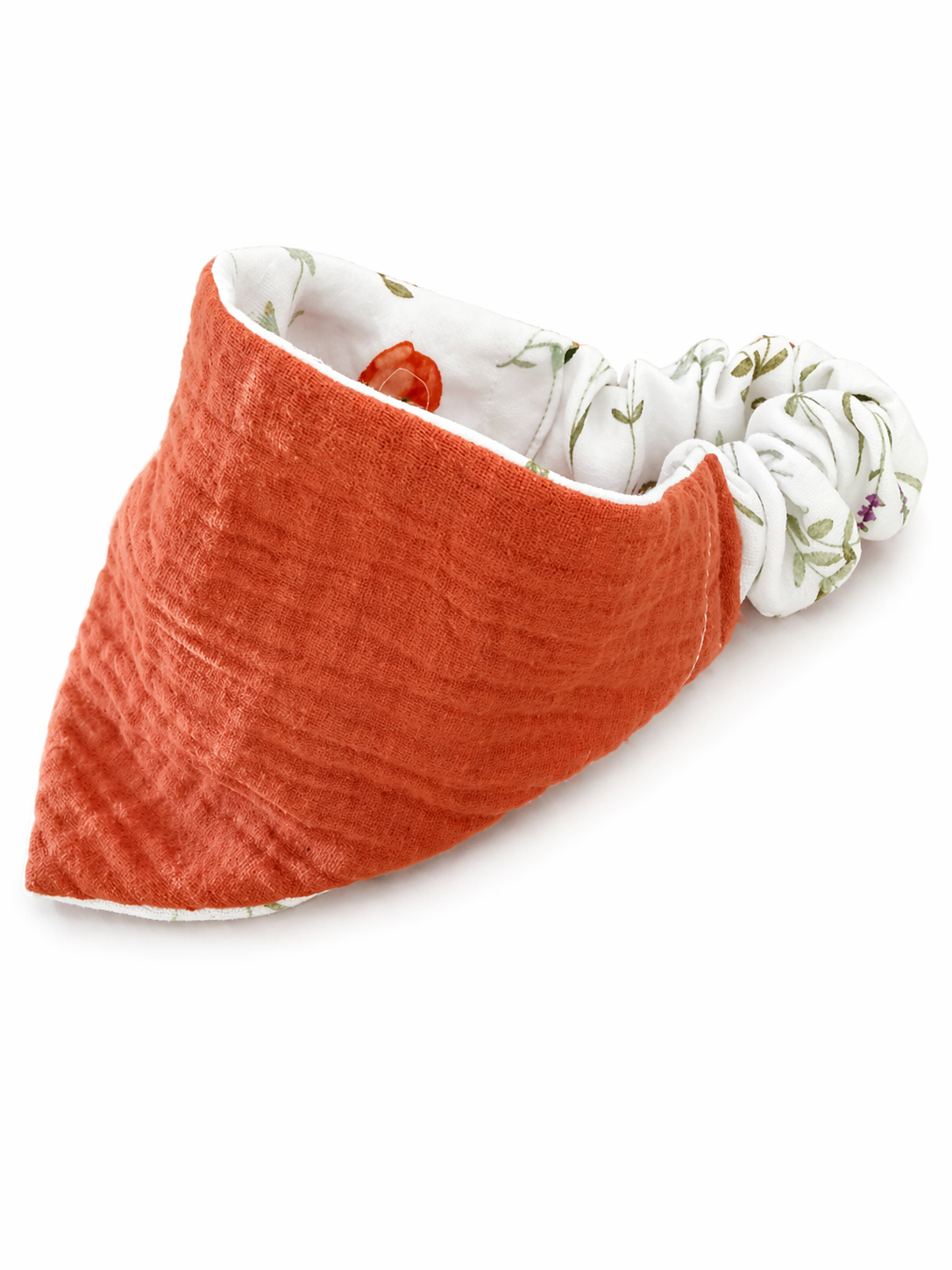 Scrunchie-Bandana - Hummel + Orange - Musselin - Halstuch