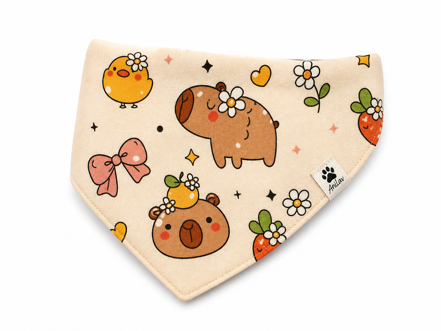 Scrunchie-Bandana - Capybara - Musselin - Halstuch