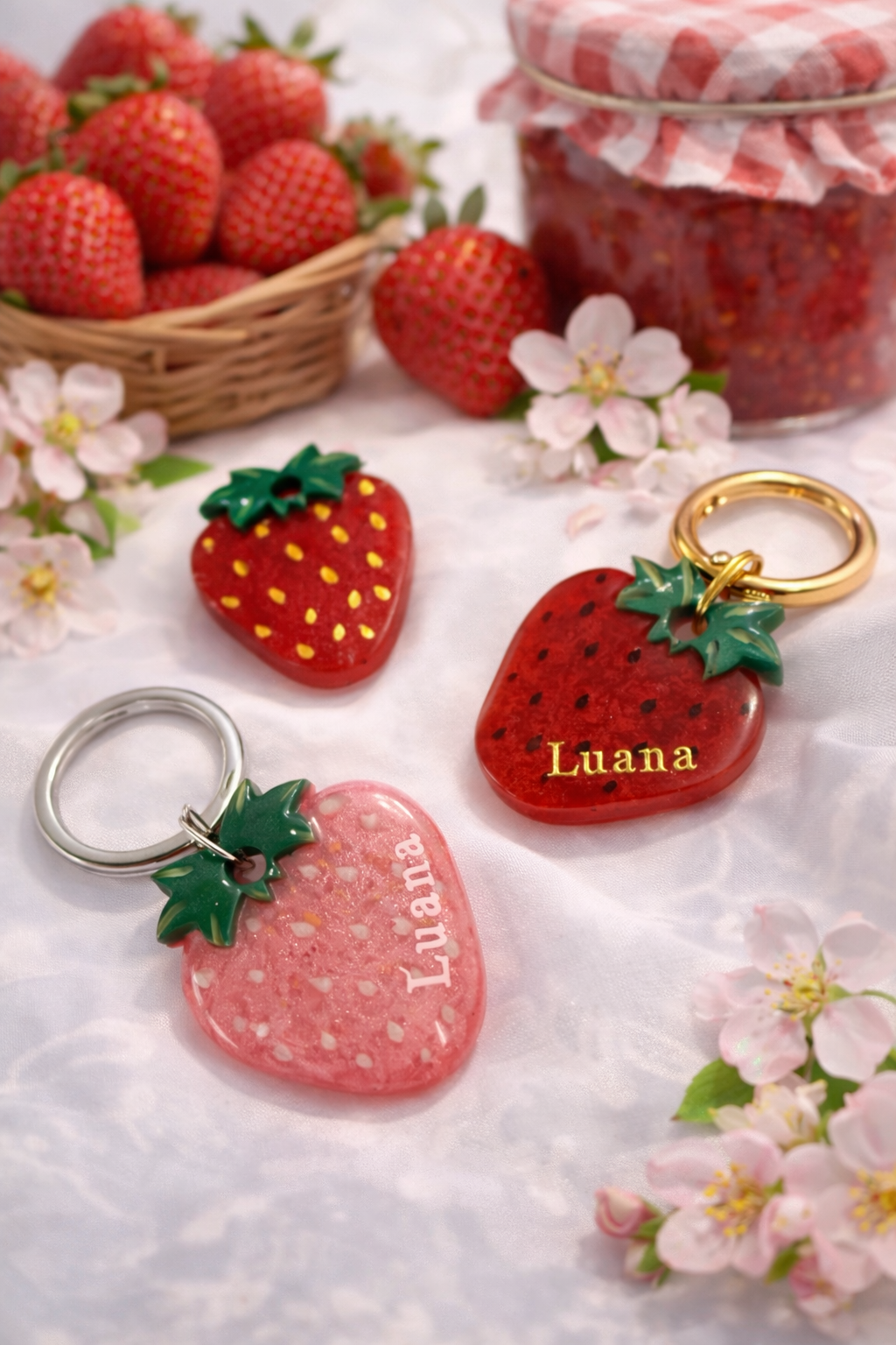 Dog Tag "Erdbeere"- Freche Früchtchen Kollektion - Hundemarke Halsband Anhänger