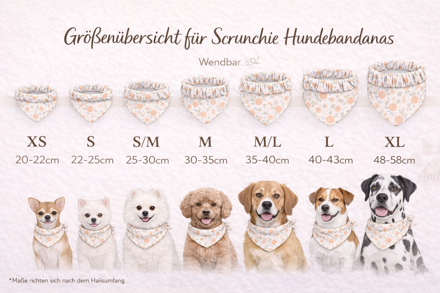 Scrunchie-Bandana - Capybara - Musselin - Halstuch