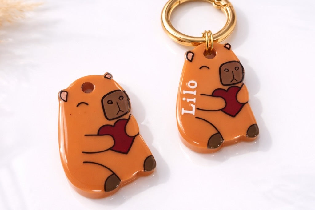 Dog Tag "Capybara"- Süße Fellfreunde Kollektion - Hundemarke Halsband Anhänger