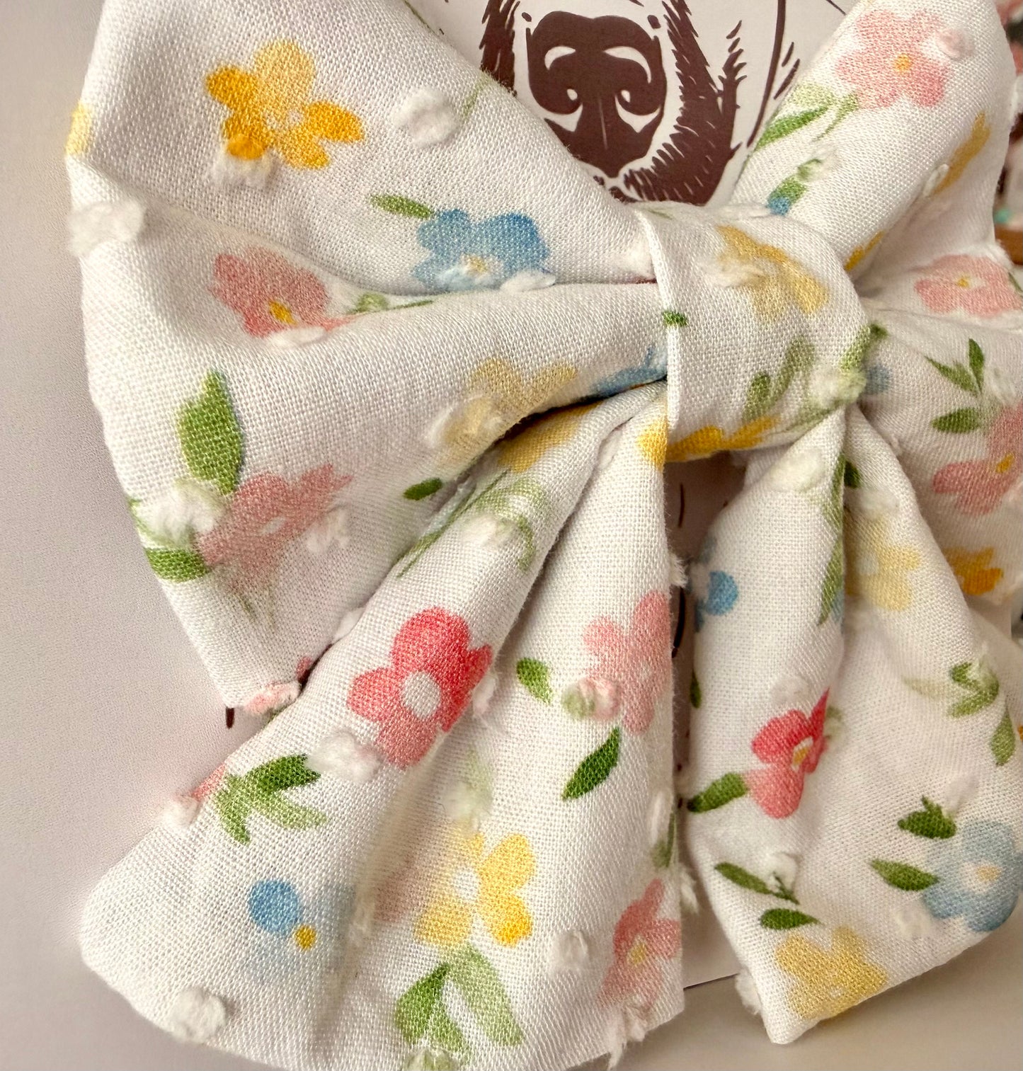 Hund Fliege Matrosenfliege Halsband - pastell Blumen Dots