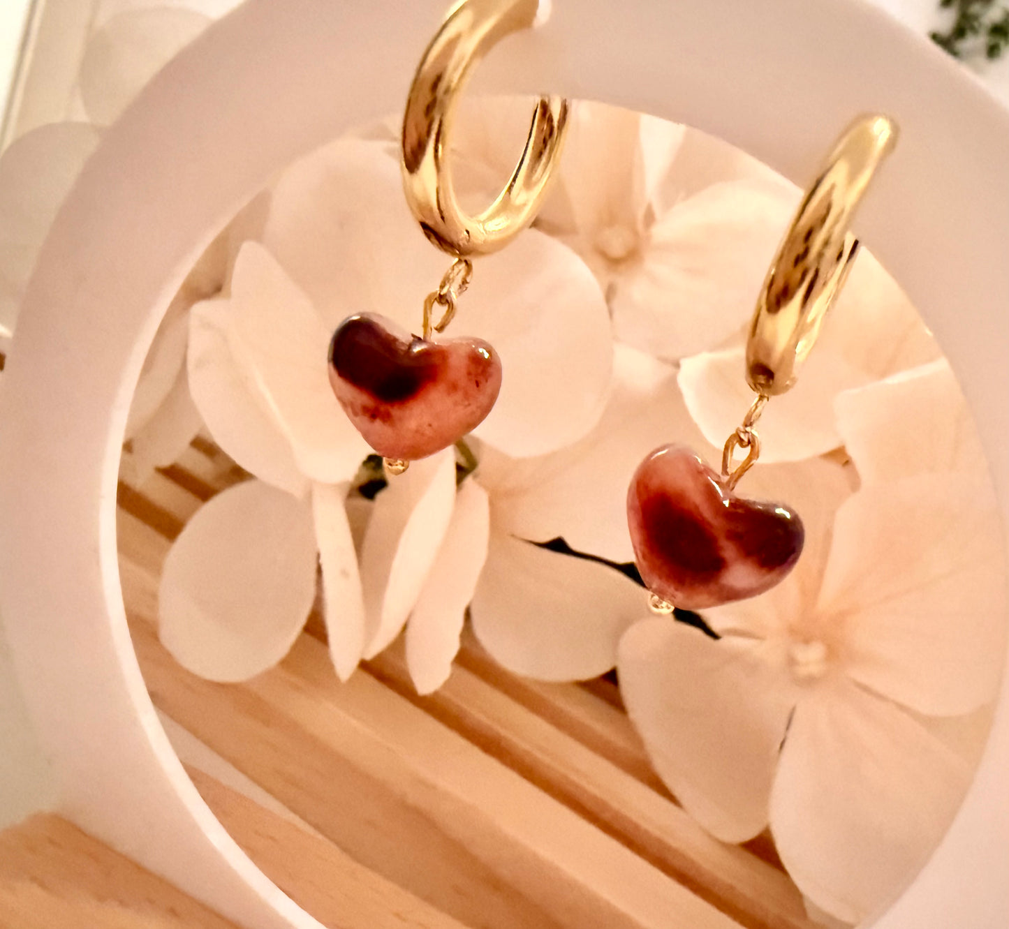 Ohrringe - Herz Leo Creole gold/ silber
