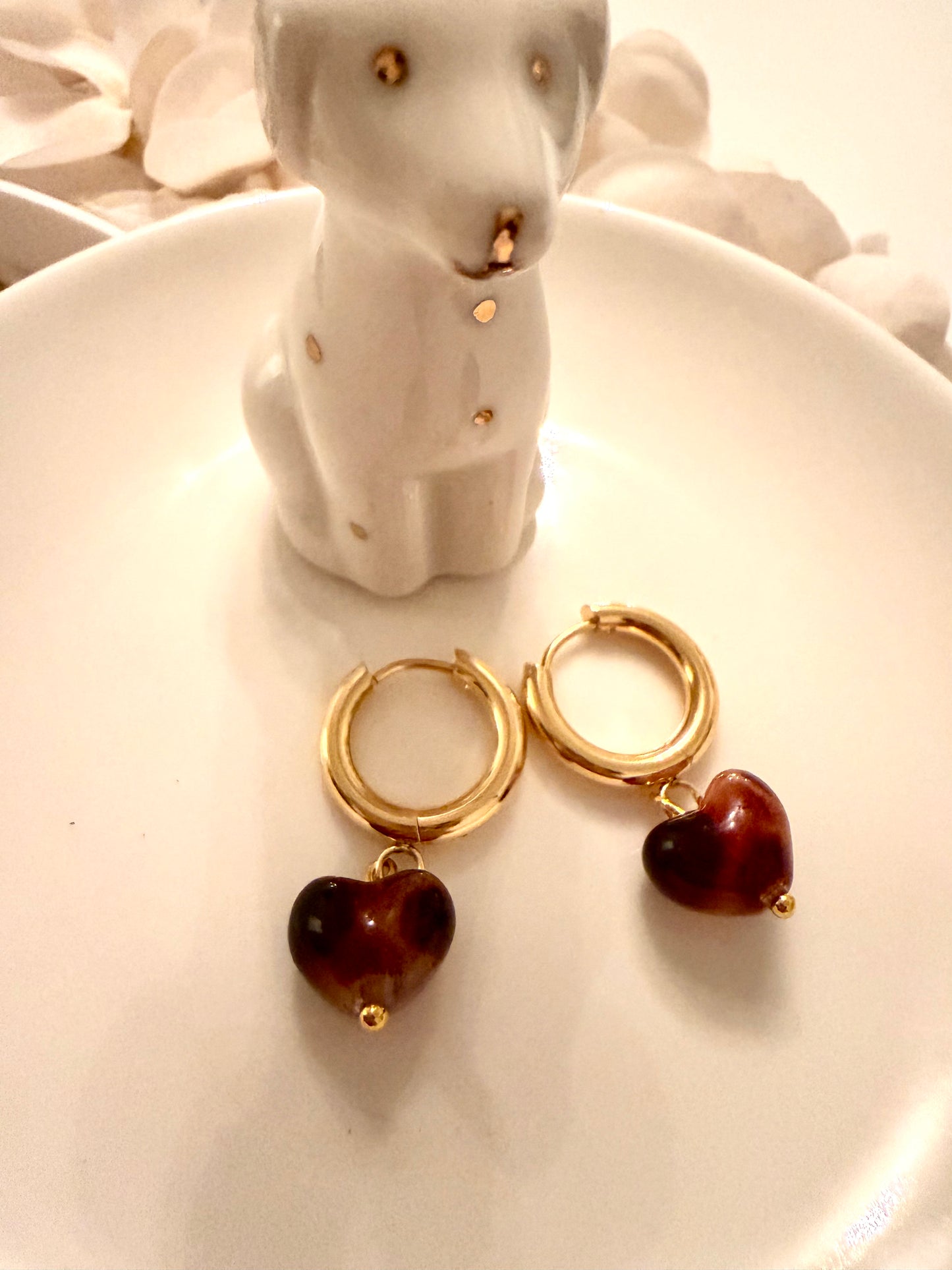 Ohrringe - Herz Leo Creole gold/ silber