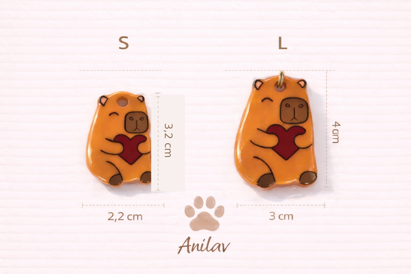 Dog Tag "Capybara"- Süße Fellfreunde Kollektion - Hundemarke Halsband Anhänger